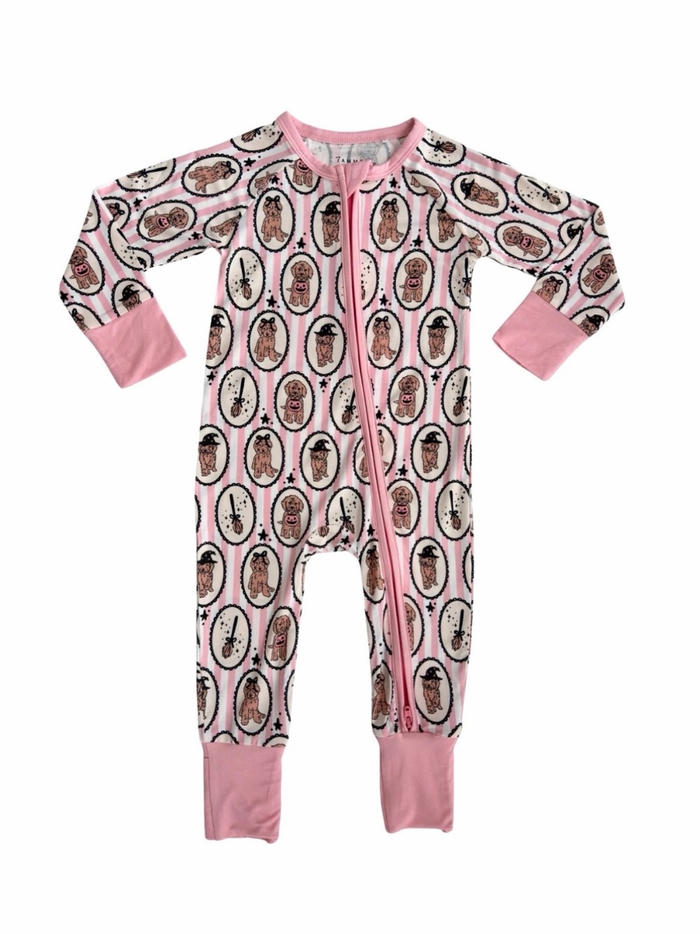 In My Jammers Howl-o-Ween Pups Zipper Romper Pajamas 9-12 Months